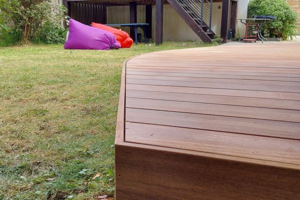 Terrasse en bois en cumaru à Auray 56