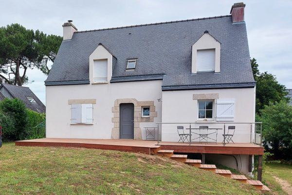 Construction d'une terrasse en bois à Locmariaquer 56