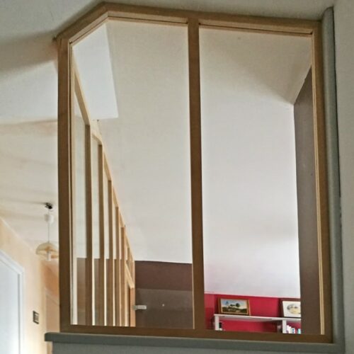 Verrière en bois sur mesure 56