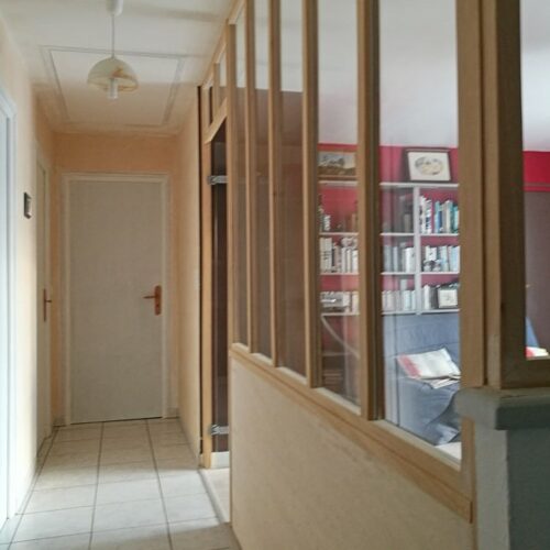Verrière en bois sur mesure 56
