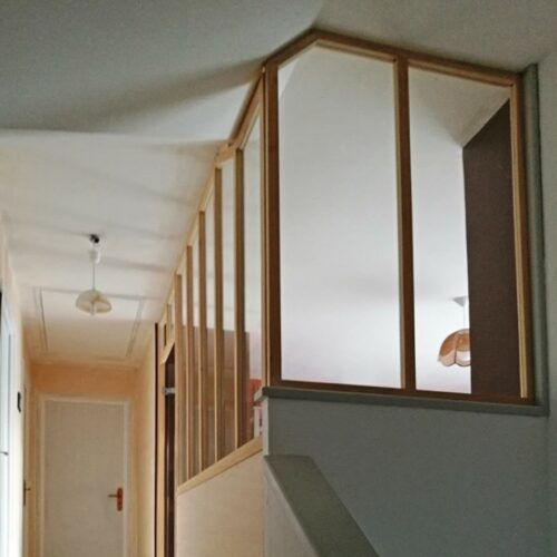 Verrière en bois sur mesure 56
