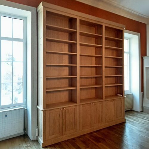 Bibliothèque en chêne sur mesure