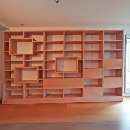Bibliothèque dans un appartement moderne